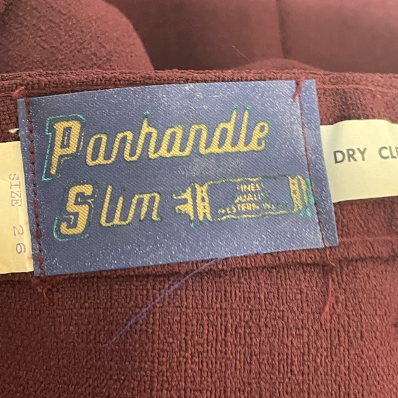 Burgundy “Panhandle Slim” Vintage bootcut pants - Picture 7 of 8